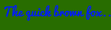 Image with Font Color 001BFF and Background Color 286D00